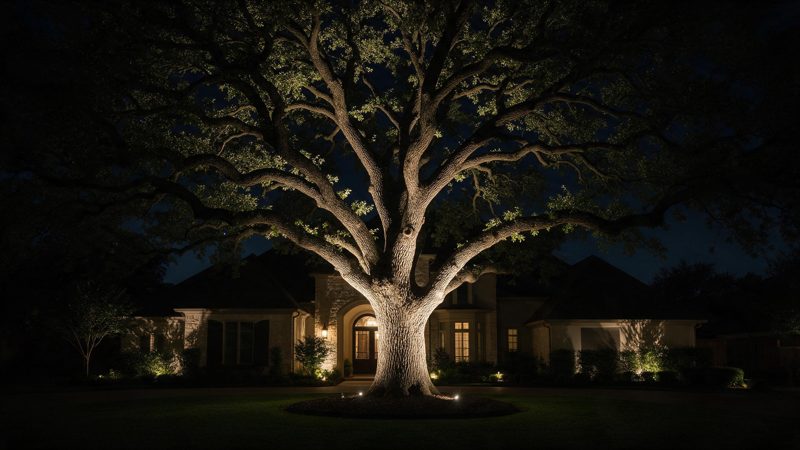 landscape lighting project near Naples, FL